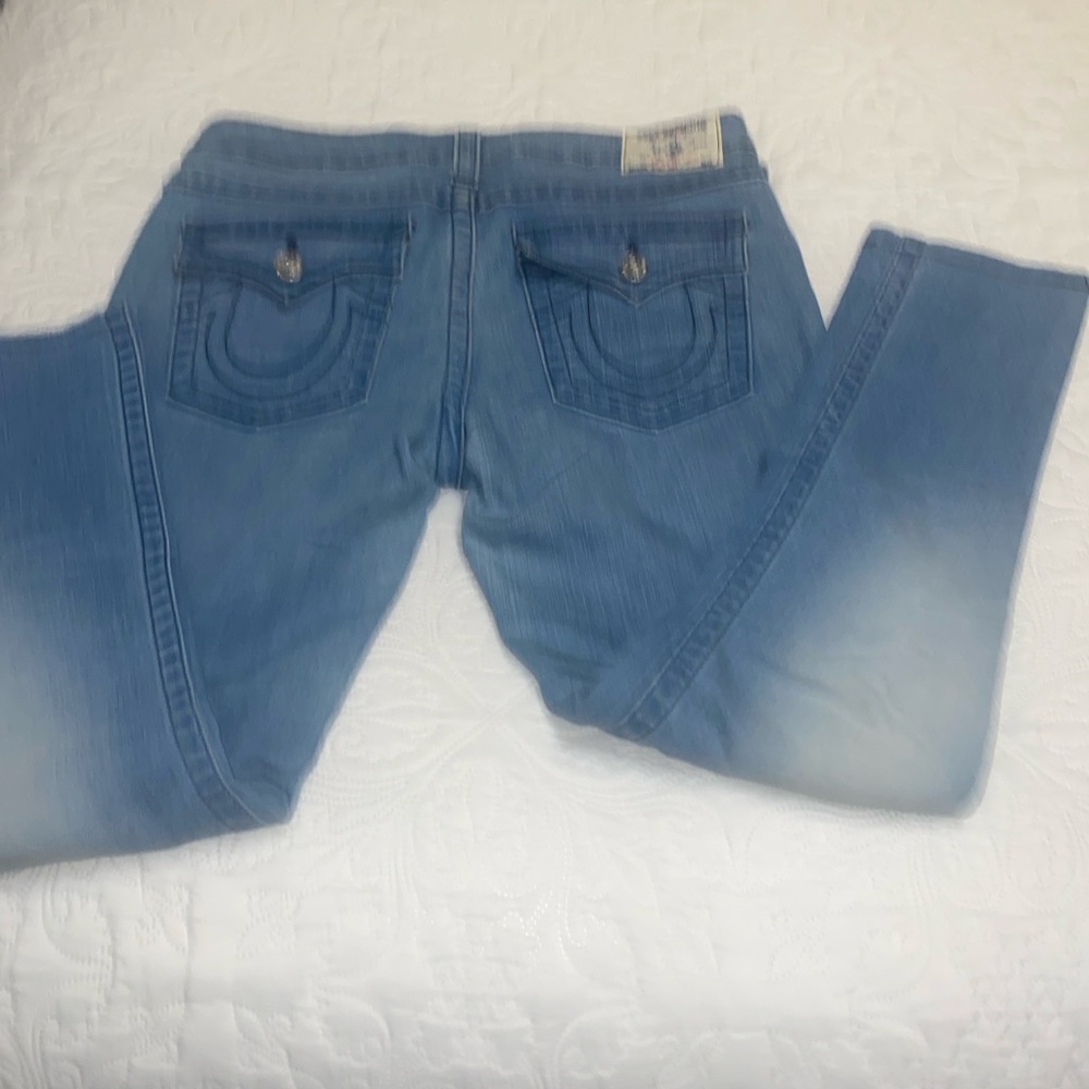 True Religion Women's Skinny Light Blue Denim Jeans - Picture 5 of 9